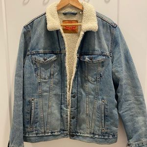 reverie denim sherpa jacket
